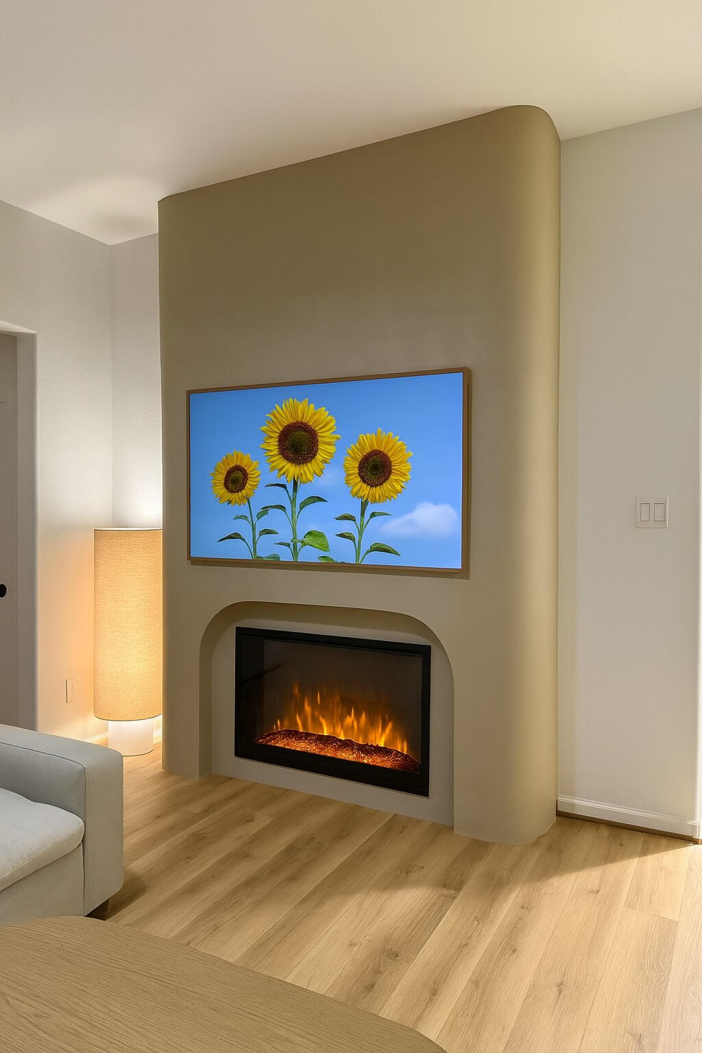 Limewash Fireplace Wall Dallas TX